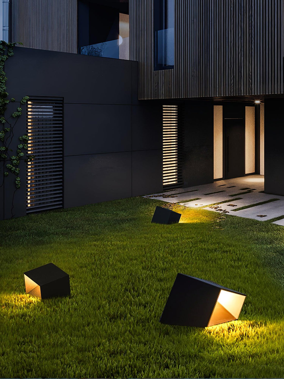 Cube Outdoor LED Lamp - Modern Weatherproof Light for Garden & Patio