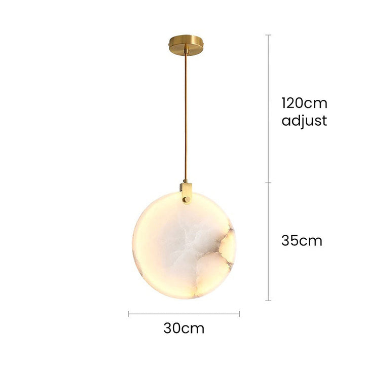 Marble LED Pendant Light - Minimalist White Elegance Lighting Modern