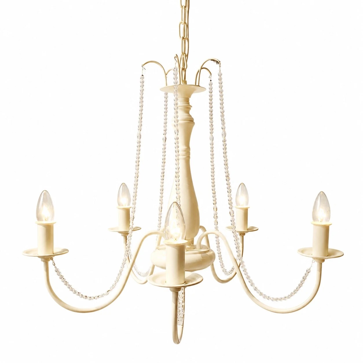 Vintage French Crystal Candle Chandelier