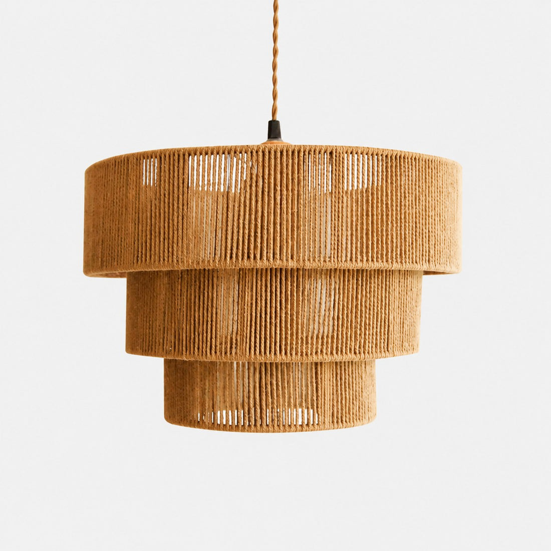 Handwoven Wabi Sabi Tiered Pendant Lamp