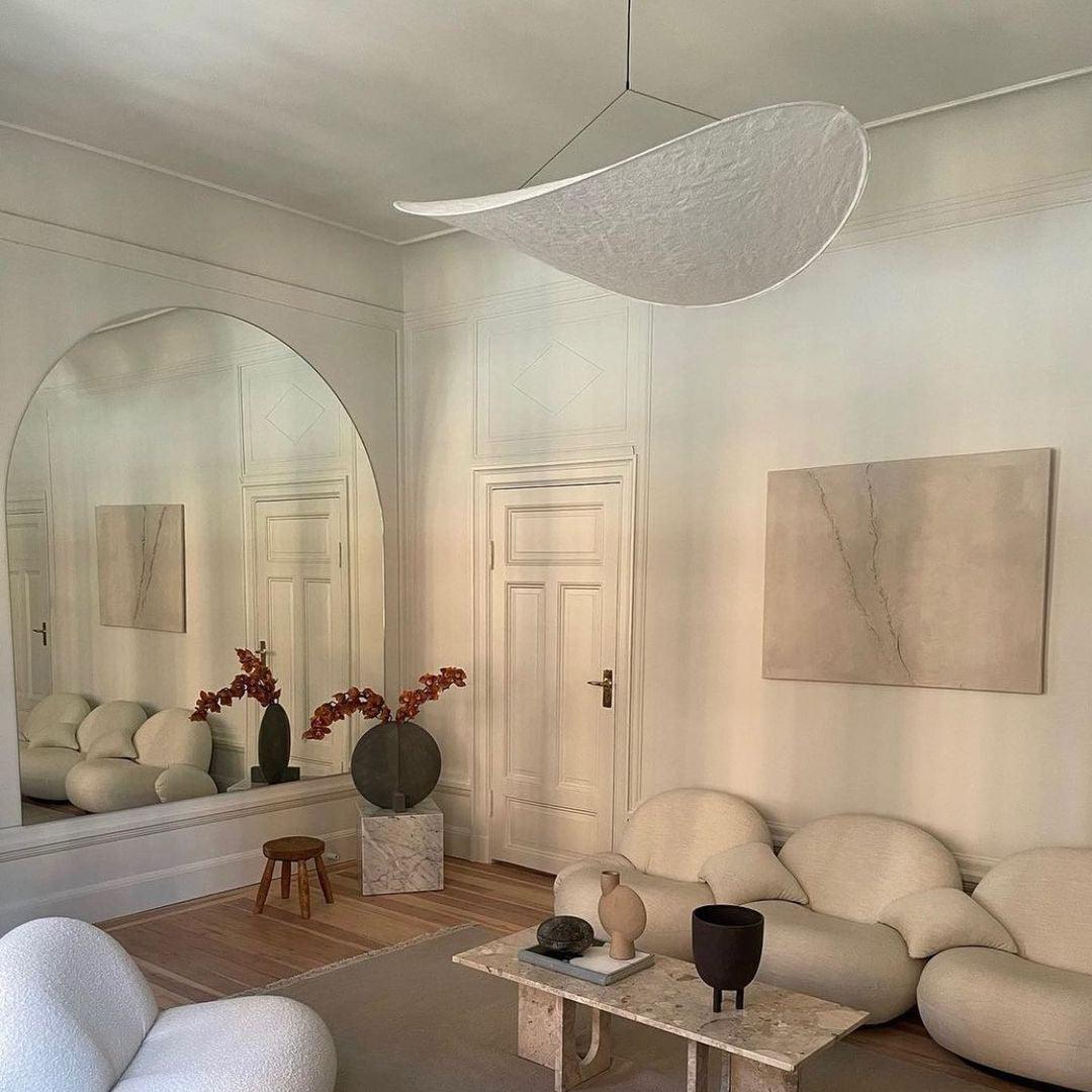 Cloudlike Mulberry Silk Plug-In Pendant Light
