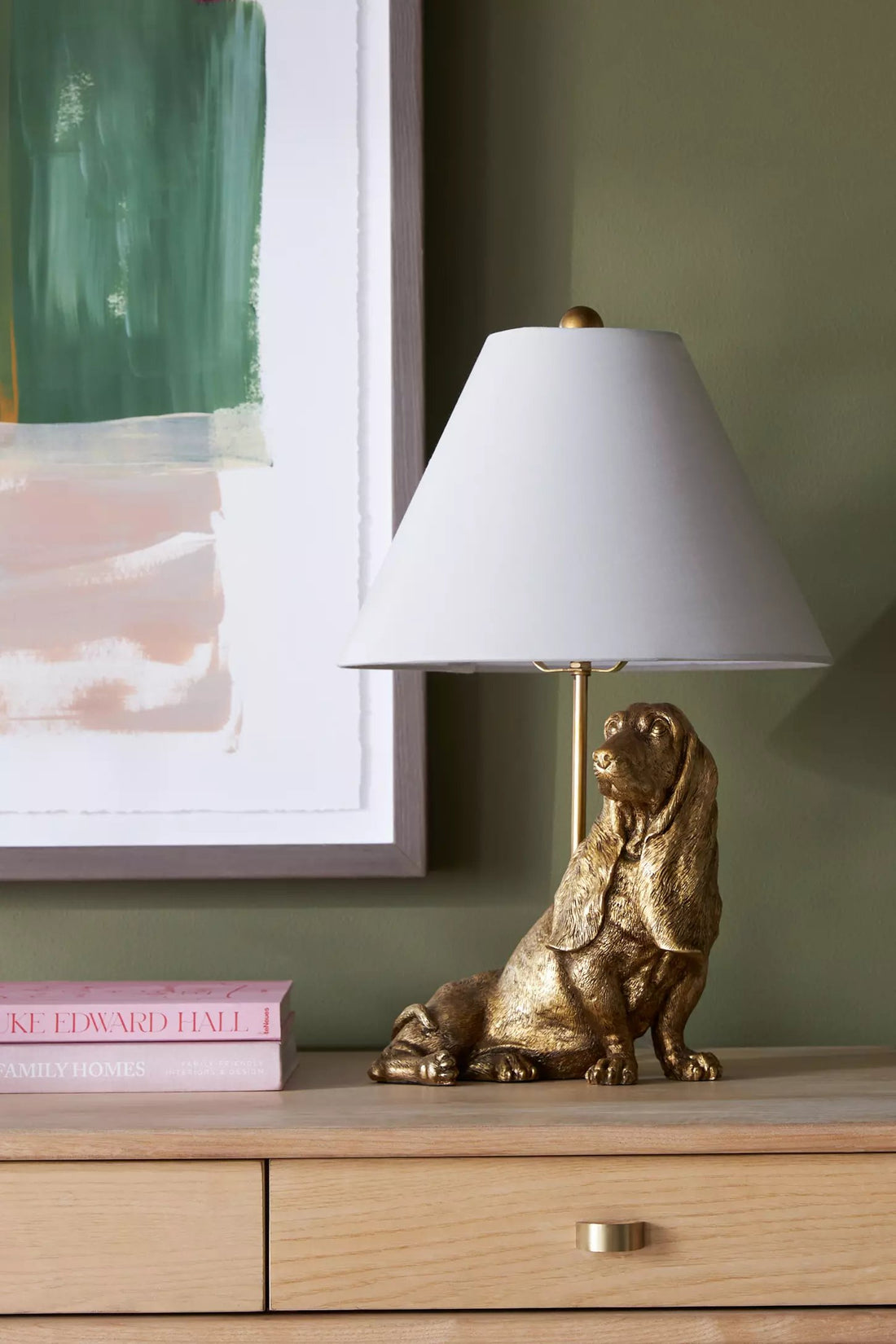 Pawdia Unique Table Lamp - Decorative Fabric Animal Bedside Lamp