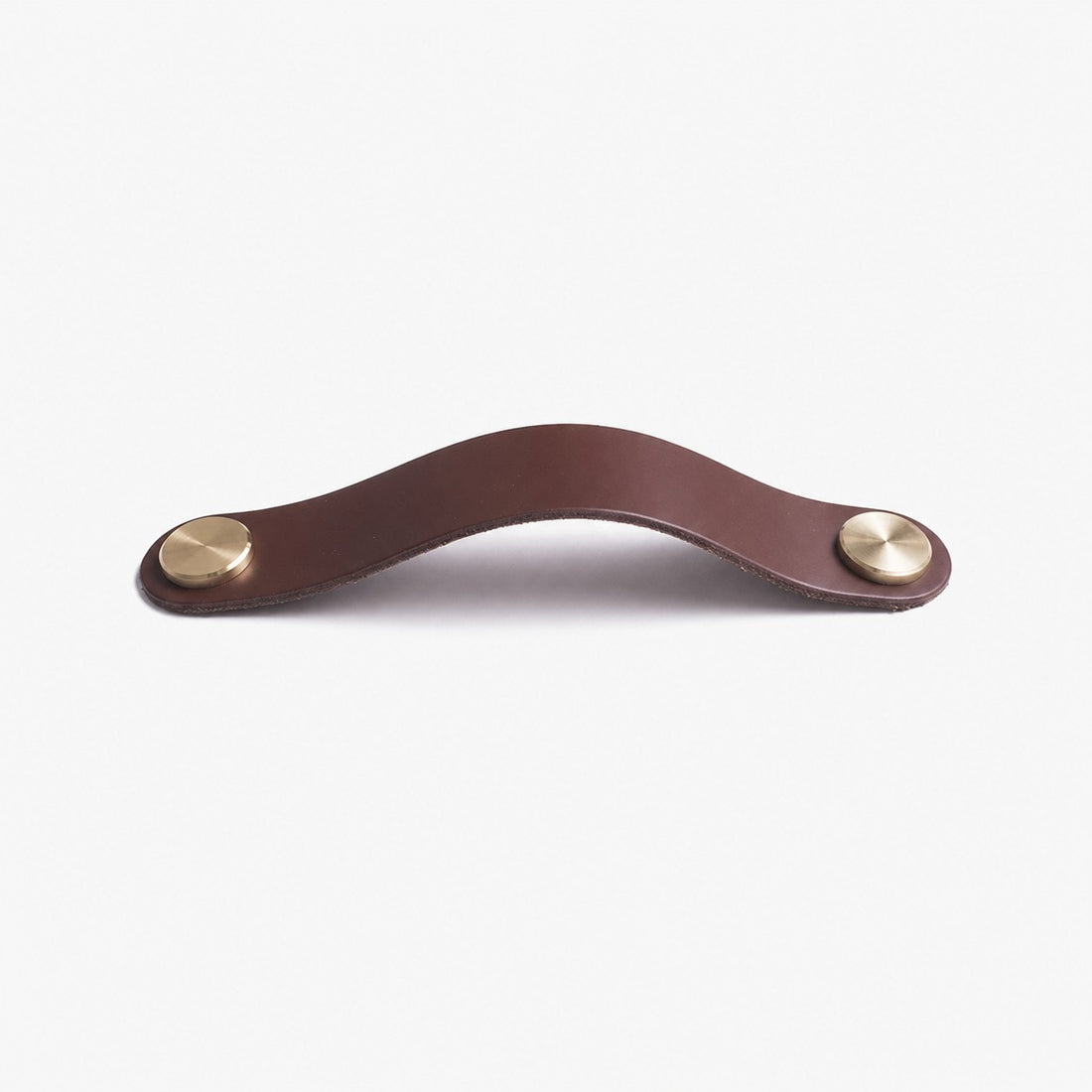 Cowhide leather and brass cabinet pull handle color and size option