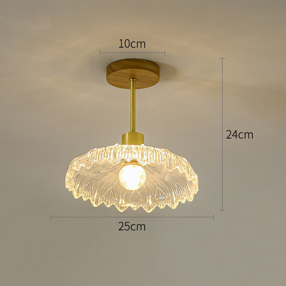 Flower Glass Ceiling Light - Elegant Floral Hallway Lighting