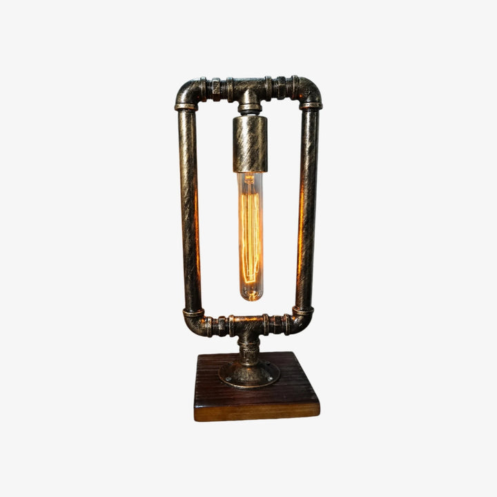 Remi retro industrial pipe table lamp