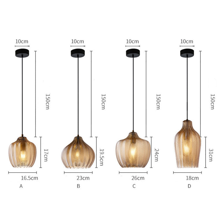 Glass Lampshade Pendant Lamp - Stylish Fixture for Living Room