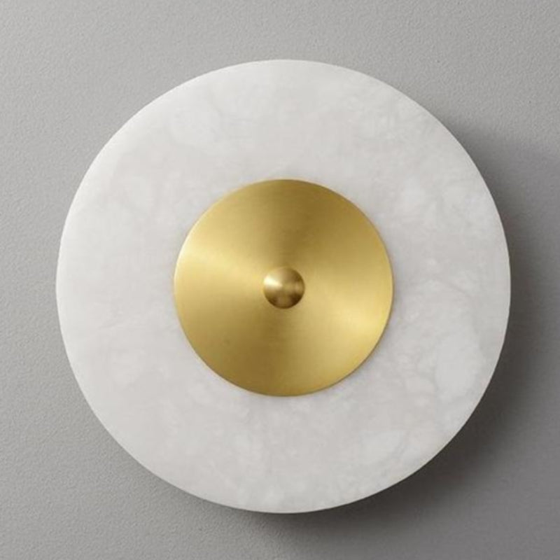 Minimalism Alabaster Doppelscheiben-Wandleuchte