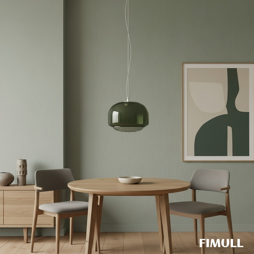 Clinco Mushroom Glass Pendant Light – Retro Modern Dining Room