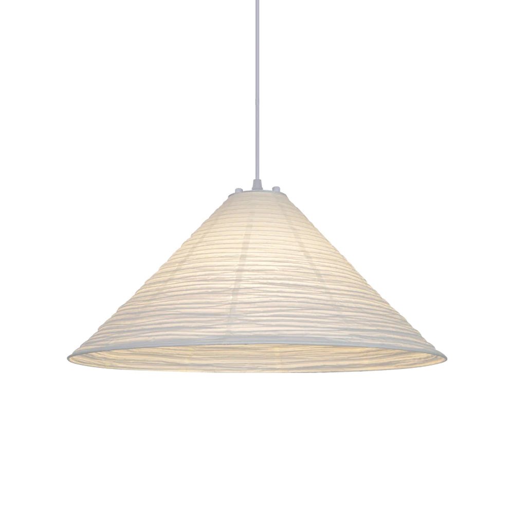 Washi Paper Pyramid Pendant Lamp - Handcrafted Light for Living Room
