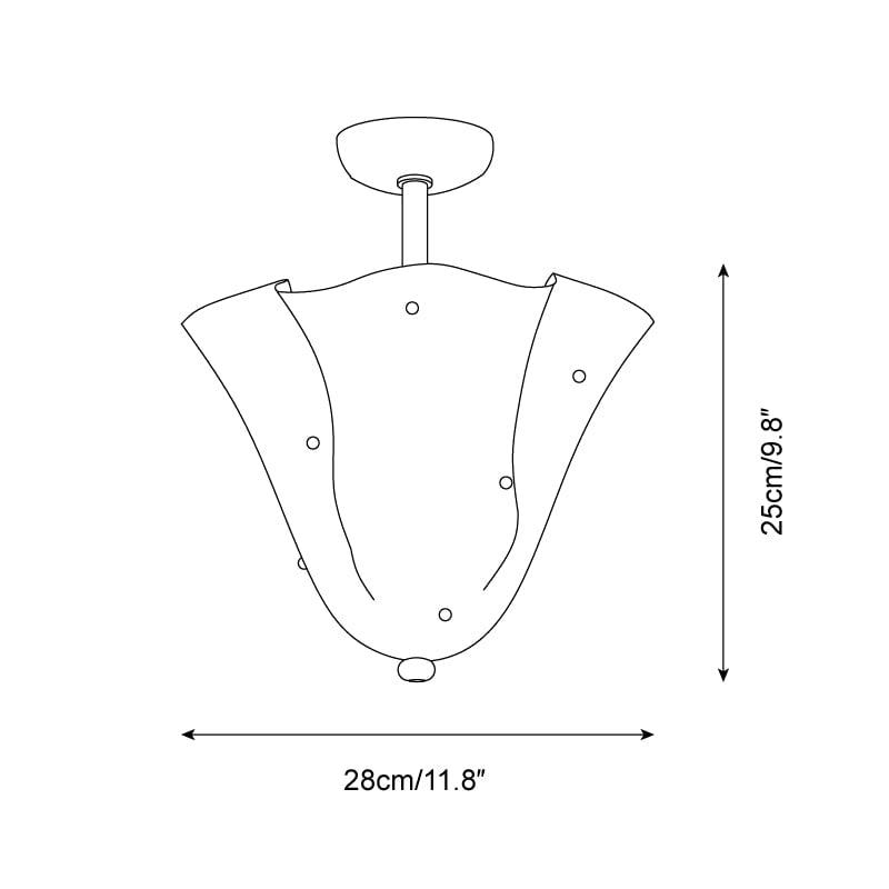 Dekorative Deckenleuchte aus Glas Bellina – Moderne, skulpturale Deckenleuchte
