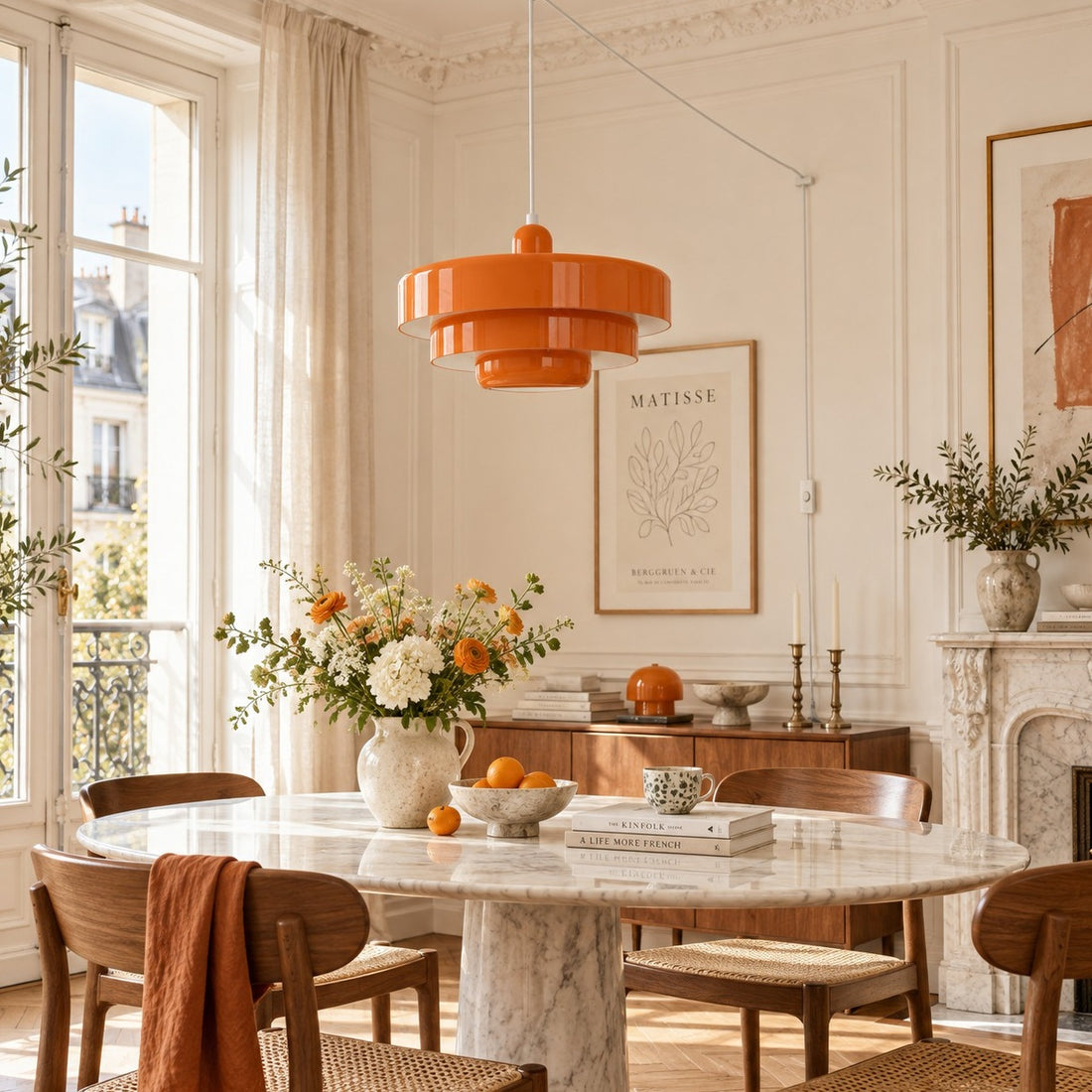 Retro Bauhaus Plug-In Pendant Light