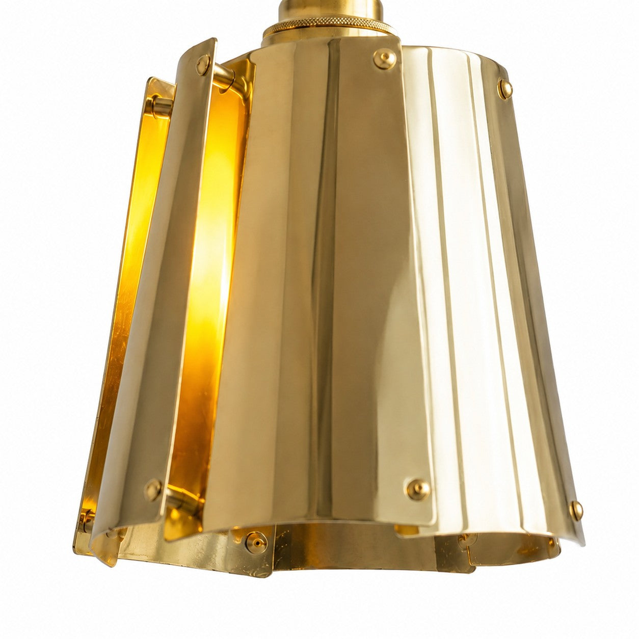 Vintage Metal Pendant Light with Layered Shade