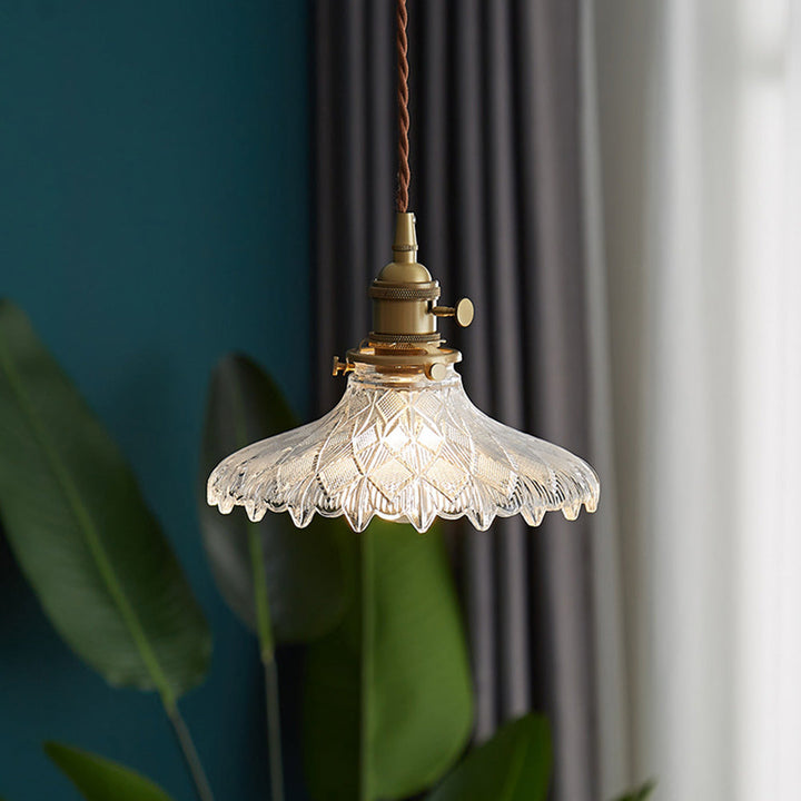 Small Glass Pendant Light - Modern Kitchen Island Lighting Minimalist