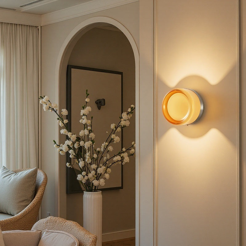 Acrylic Dimple Minimalist Round Wall Lamp