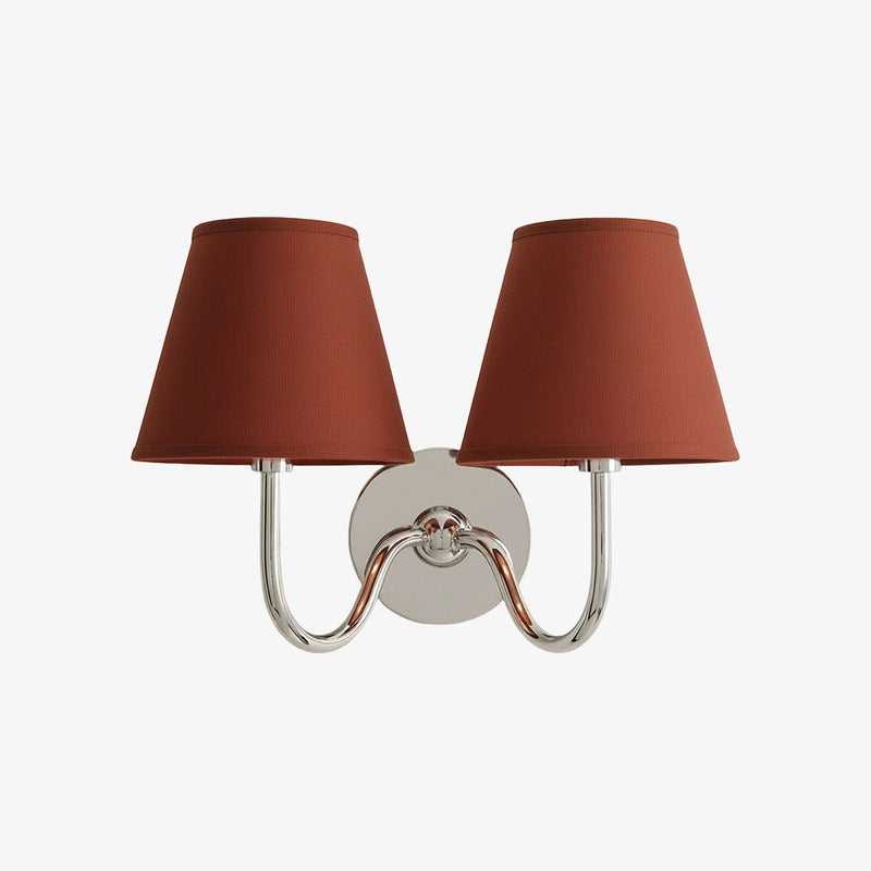 Luvora Pleated Shade Wall Lamp – Modern Brass Linen Lighting