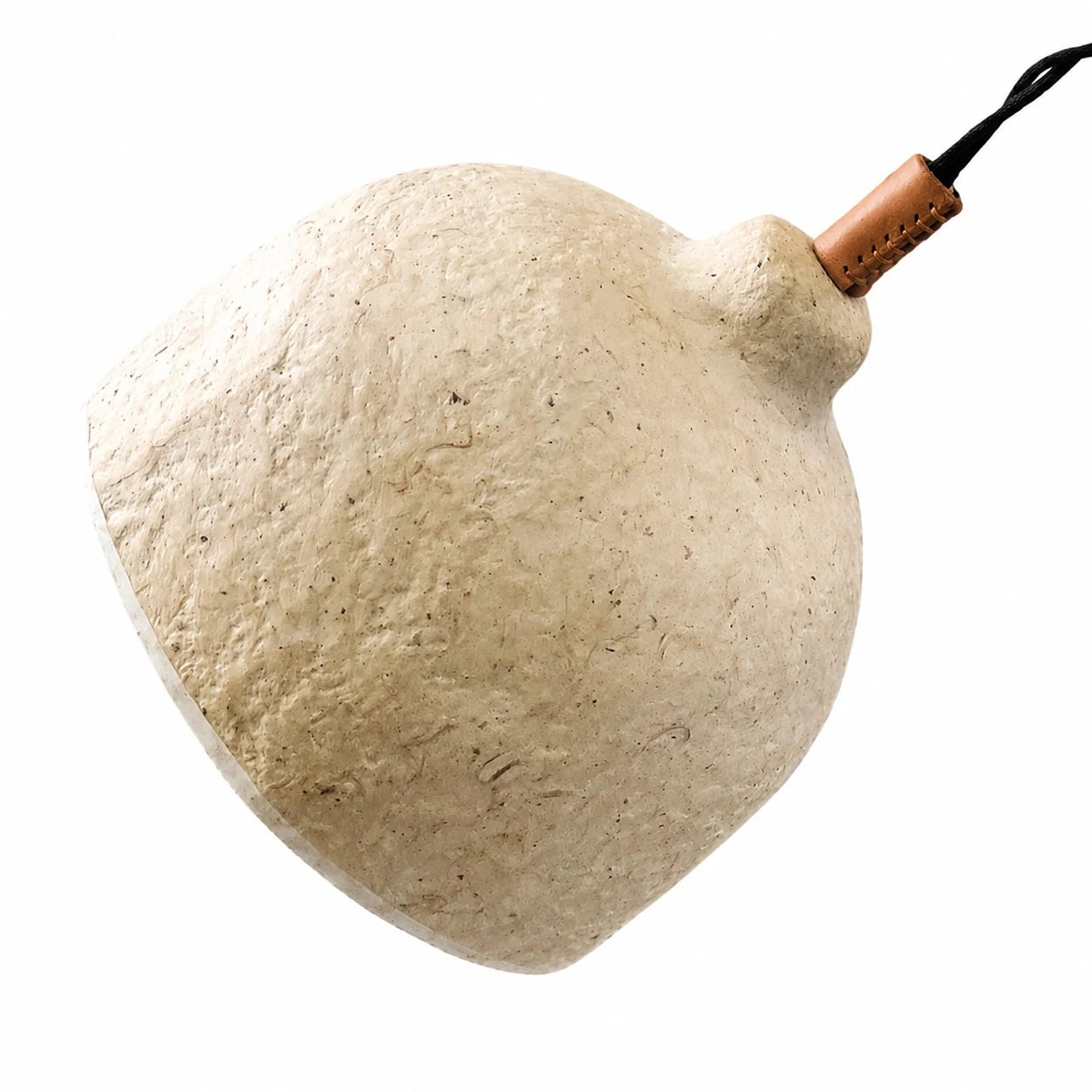 Side profile of the bell shaped handmade paper pendant light