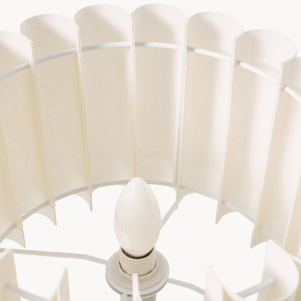 Velura Table Lamp - Beige Linen Shade in Light Beige