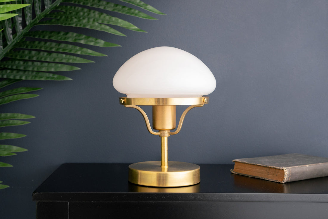 Ornato Luxe Modern Brass or Black Table Lamp - Convertible Table Light Fixture