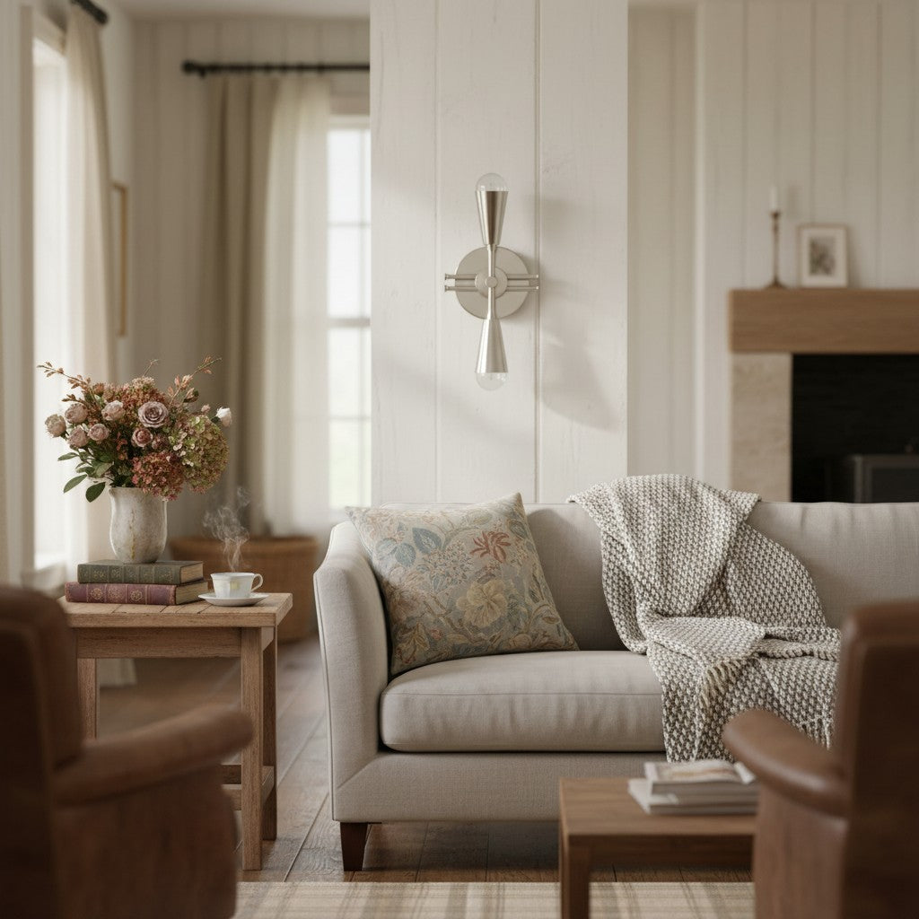 Pyralis Cone Art Deco Messing Wandleuchte - Industrielle Vanity Light