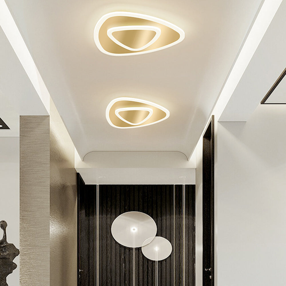 Minimalist LED Ceiling Light - Organic Metal Lamp for Modern Bedroom