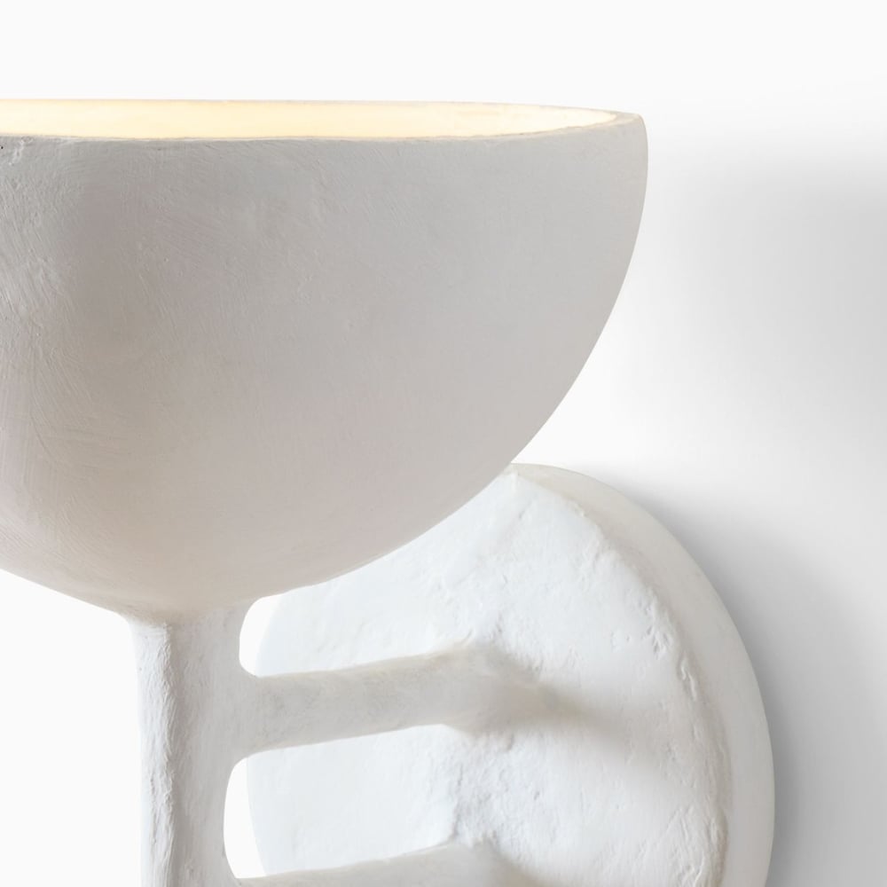 Plara Decorative Wall Lamp – Plaster‑Covered Metal Wall Light Clean Modern Style for Bathroom Vanity & Accent Walls