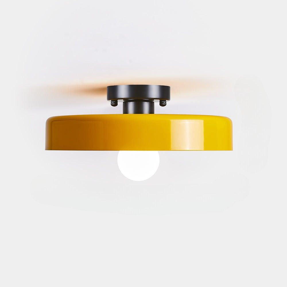 Flush Mount Art Decor Ceiling Light - Iron Round Fixture for Entryway