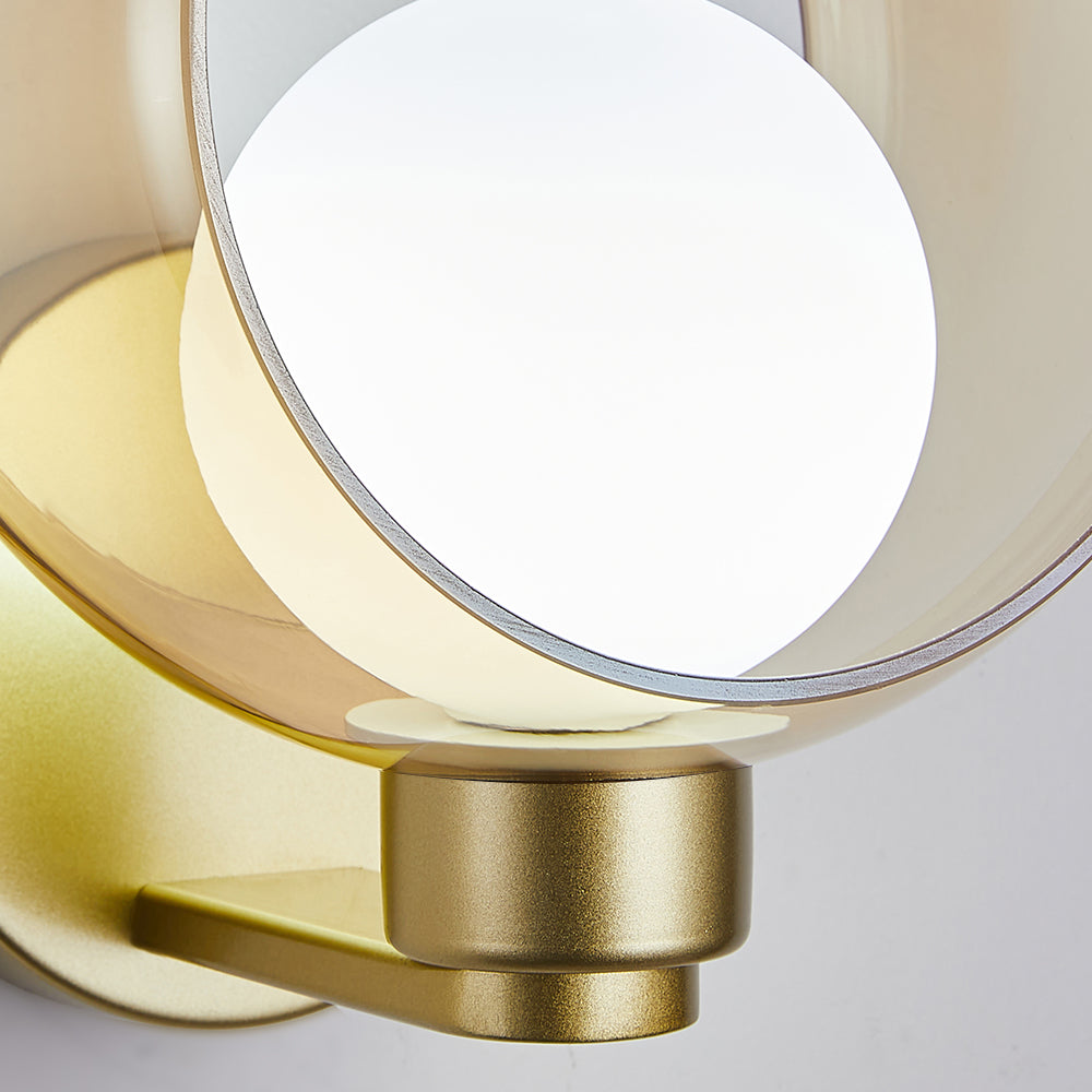 Round Glass Wall Sconce - Modern Living Room Lighting Contemporary