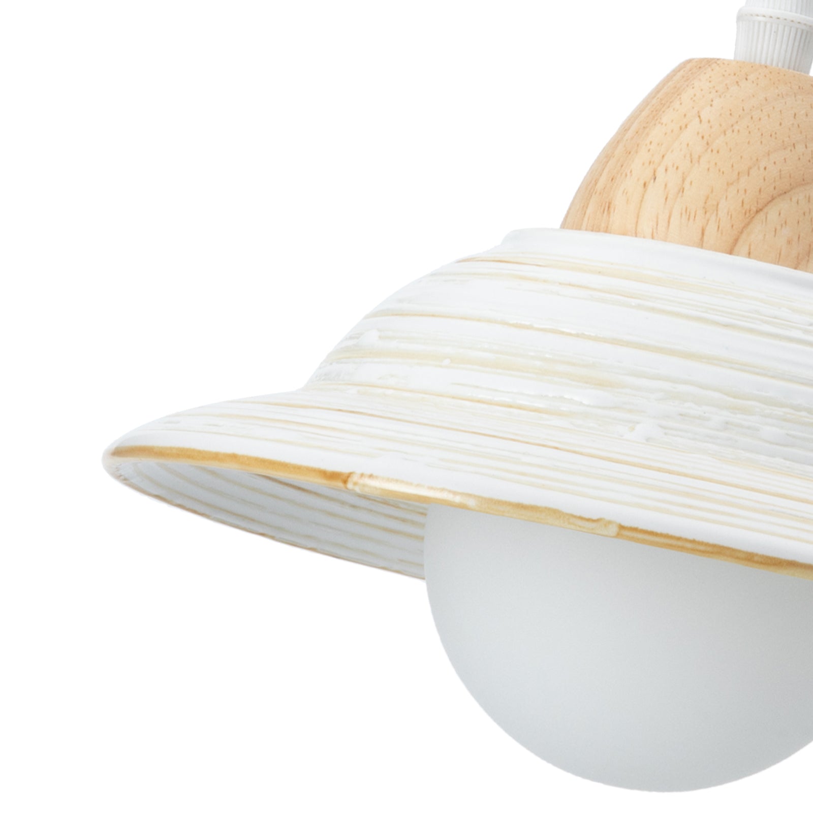 White Ceramic Pendant Light - Creative Milky Hat Design for Interiors