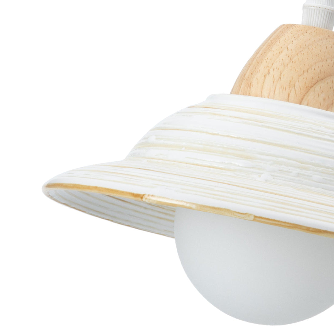 White Ceramic Pendant Light - Creative Milky Hat Design for Interiors