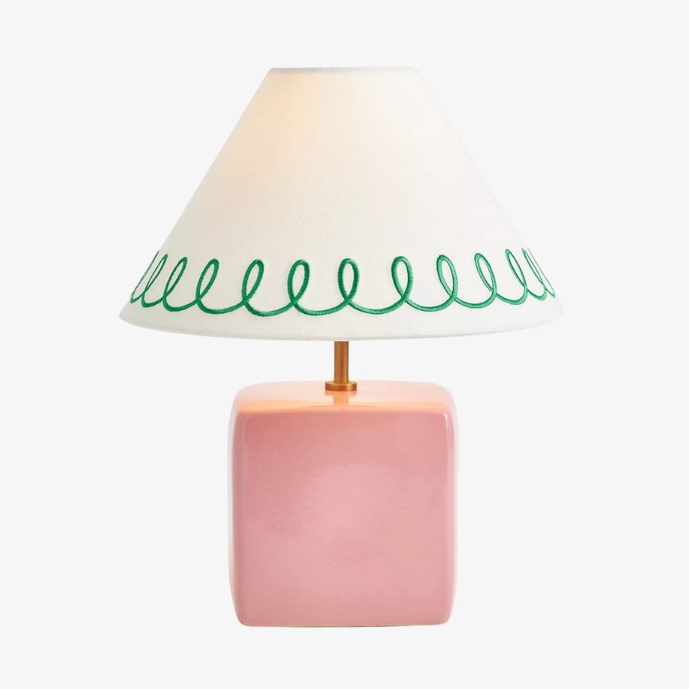 Aeva Ceramic Table Lamp - Modern Grace Design with Playful Polish