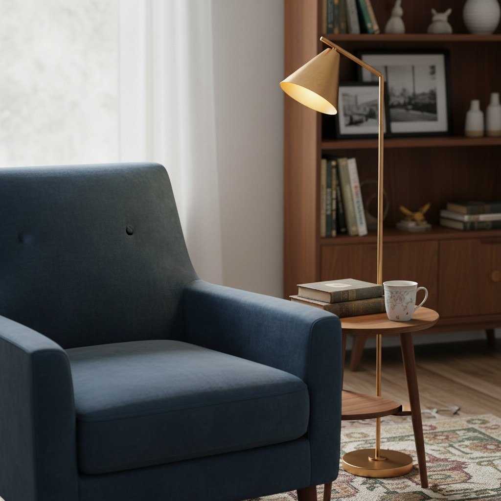 Oricone Modern Floor Task Lamp with Adjustable Arm – Cape Style Reading Light