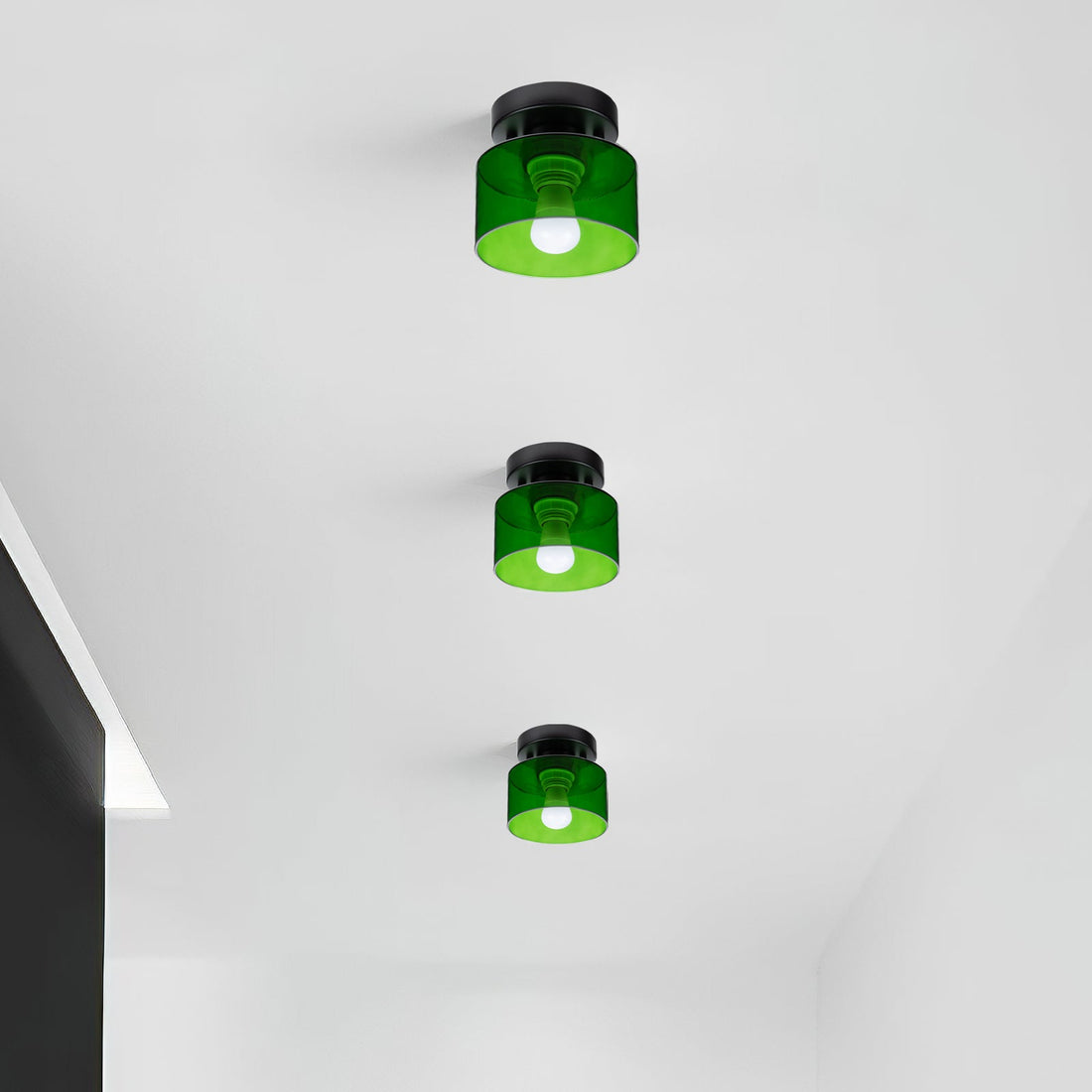 Bauhaus Glass Ceiling Light - Minimalist Mini Design Lamp For Hallway