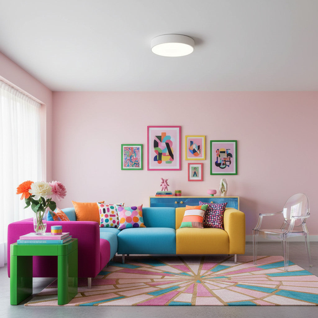 Rondi Minimalist Round LED Ceiling Light - Circular Iron Design for Living Room and Bedroom
