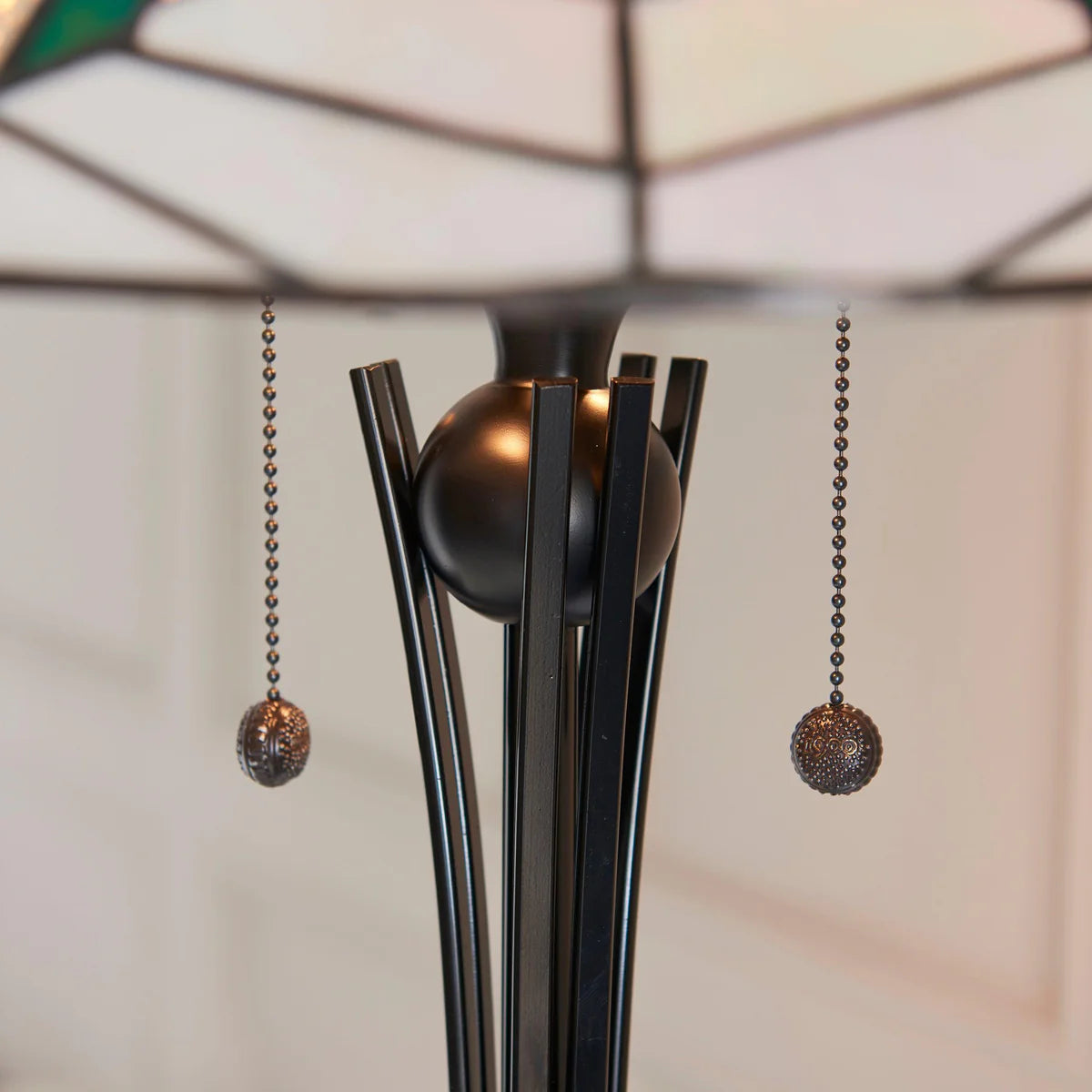 TF Astoria Art Deco Stained Glass Floor Lamp – Geometric Design Standing Light for Living Room