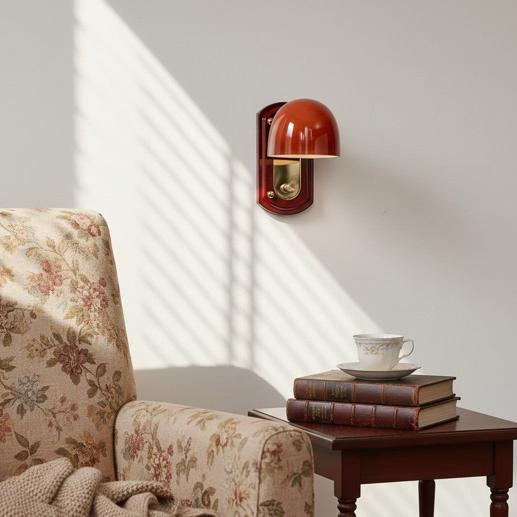 Livessa Modern Wall Lamp – Sculptural Glass Shade Wall Light for Bedroom or Living Room