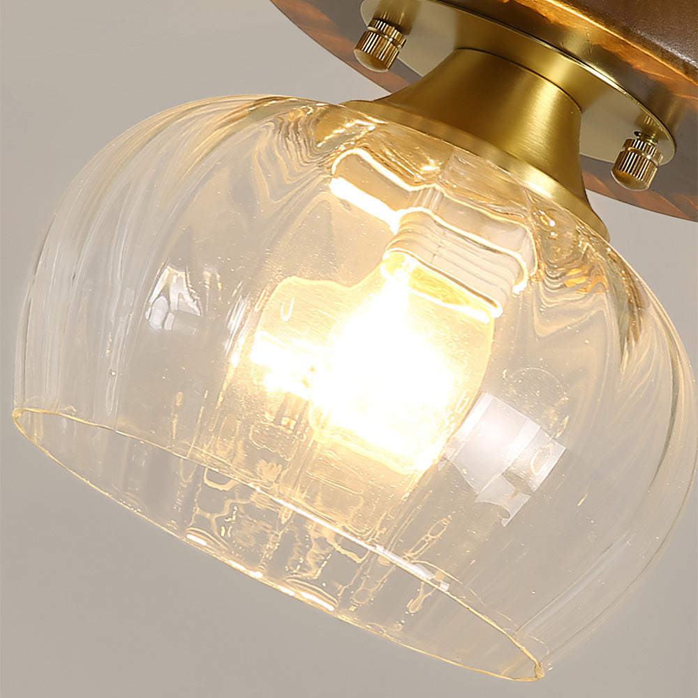 Contemporary Glass Ceiling Light - Modern Living Room Fixture