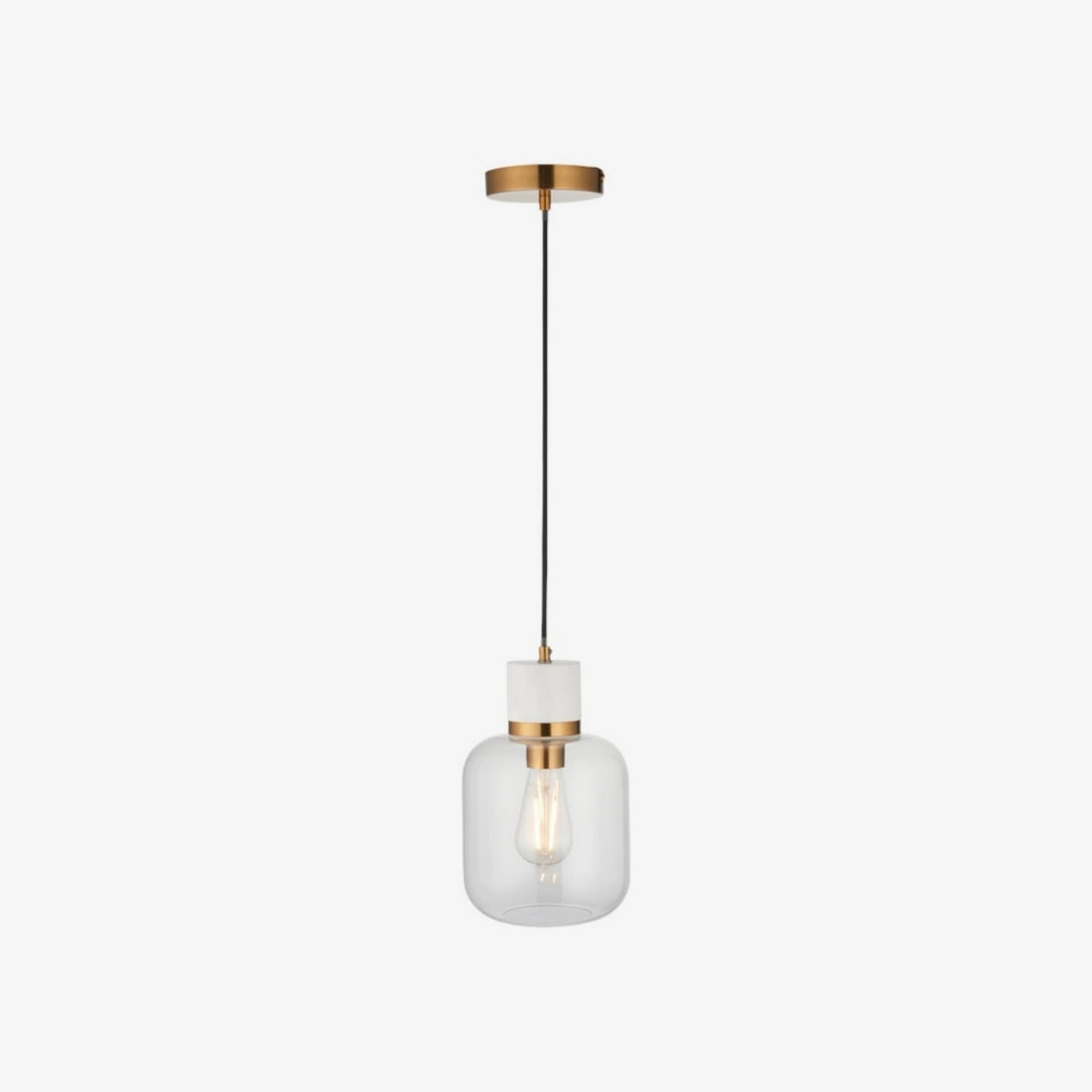 Korlisse Natural Stone and Glass Pendant Light – Stylish Lamp for Lounge or Living Room