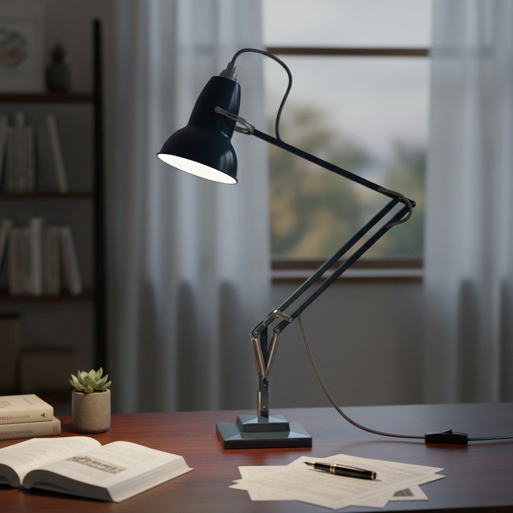 Modryx Vintage-Schreibtischlampe, verstellbar – Industrielle Arbeitsleuchte für Homeoffice