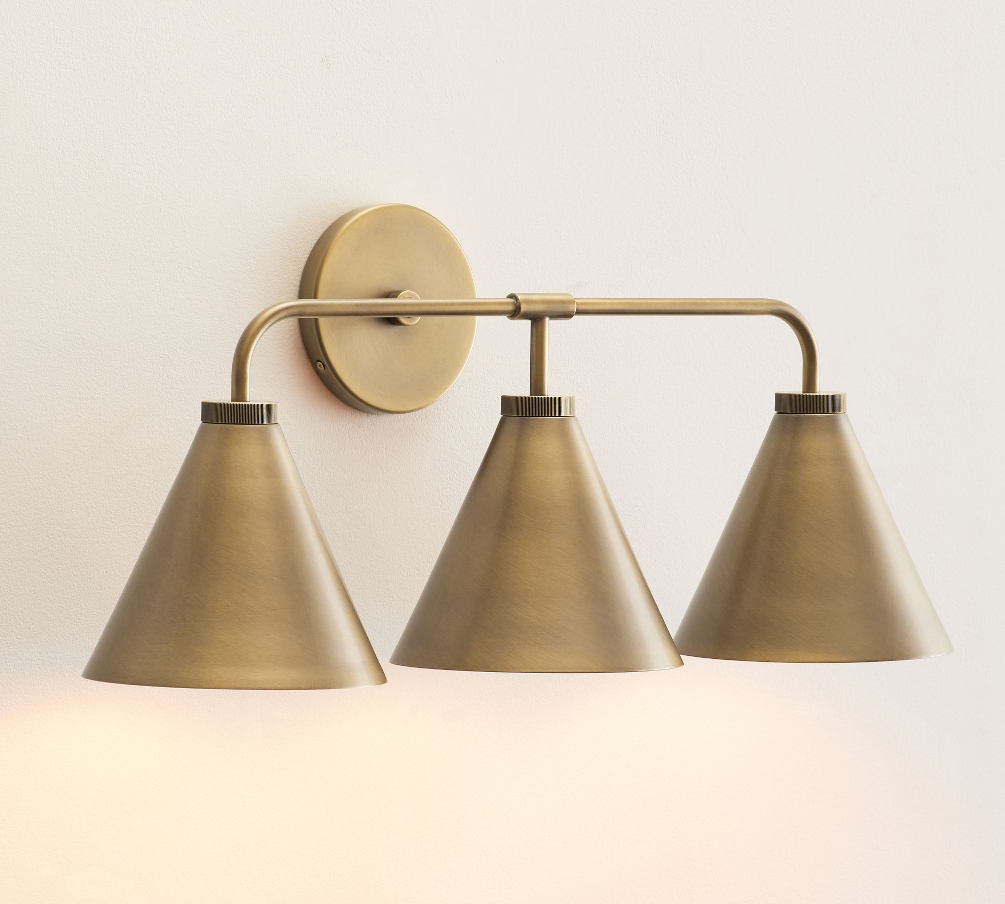 Korvi Metal Cone Wall Lamp - Classic Multi-Head Tapered Wall Sconce