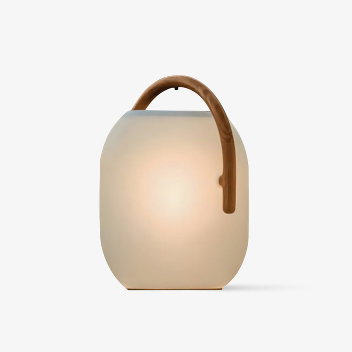 Solar-Laternenlampe für den Außenbereich – Deko-Licht für den Außenbereich mit Holzgriff