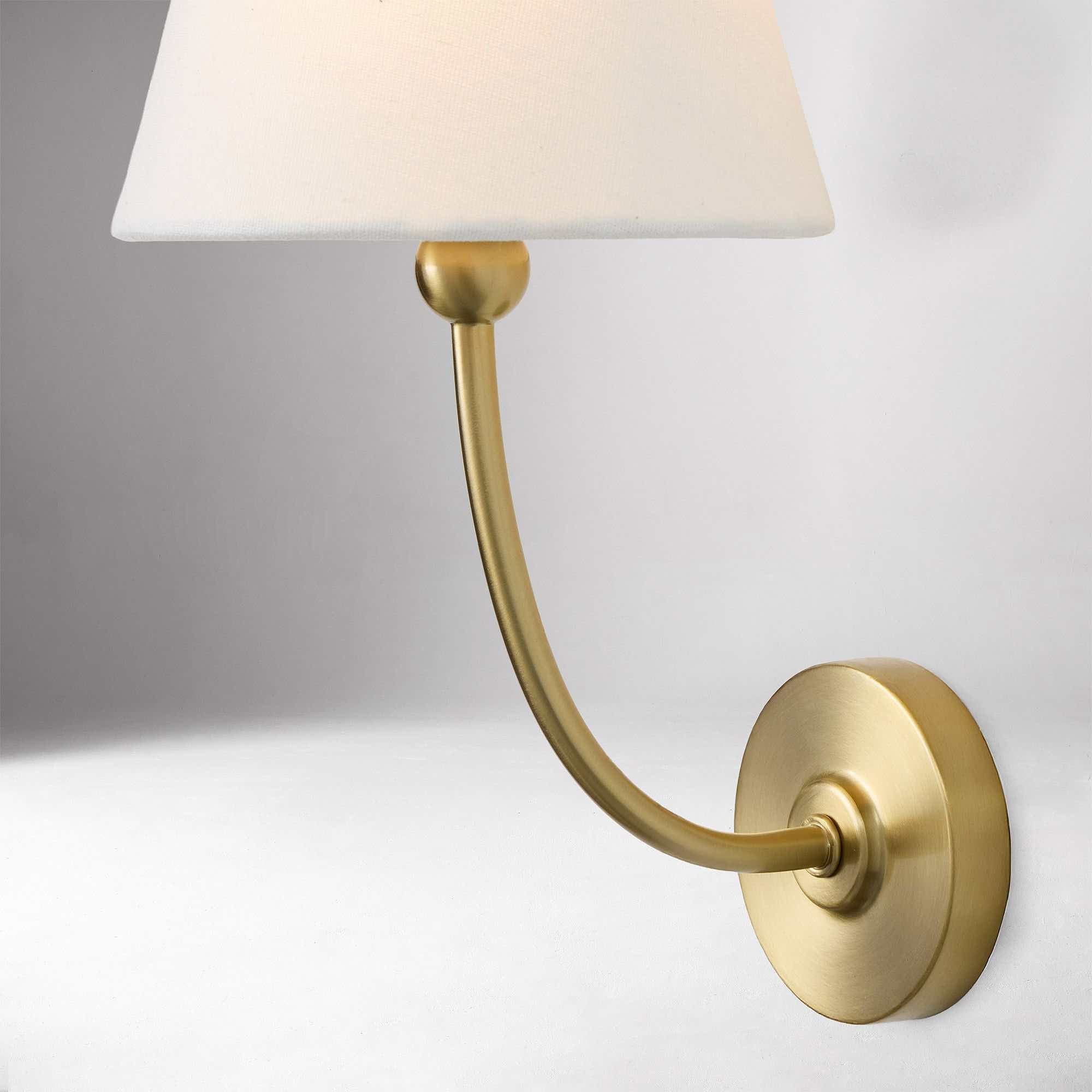 Roven Rechargeable Wall Sconce - Modern Cordless Fabric Shade for Bedroom