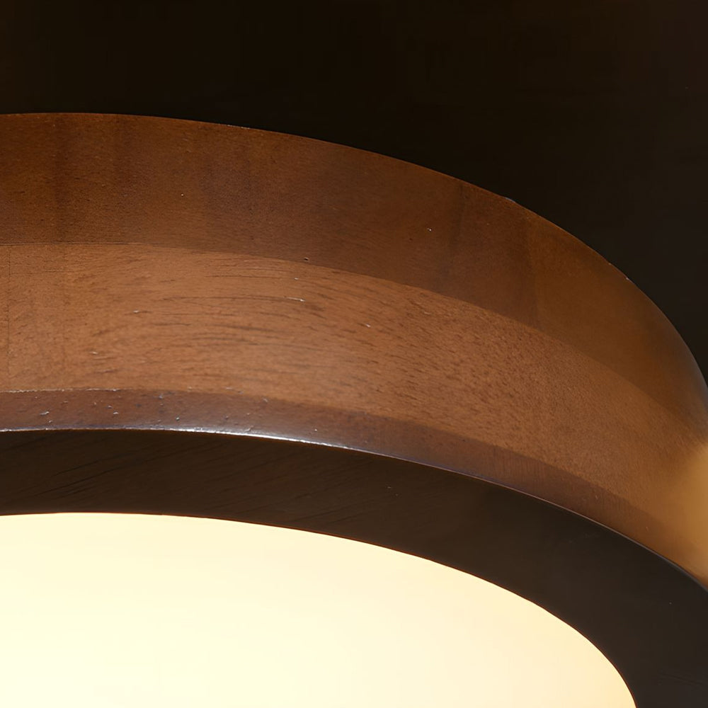 LED Ceiling Light – Modern Iron Wood Fixture for Bedroom Ambiance