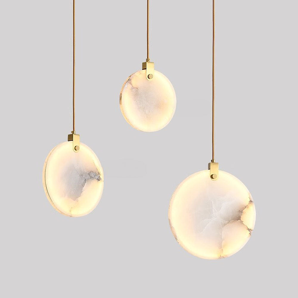 Marble LED Pendant Light - Minimalist White Elegance Lighting Modern
