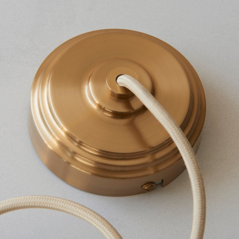 Plaitar Modern Brass Pendant Light - Minimalist Ceiling Fixture with Braided Cord for Hallways