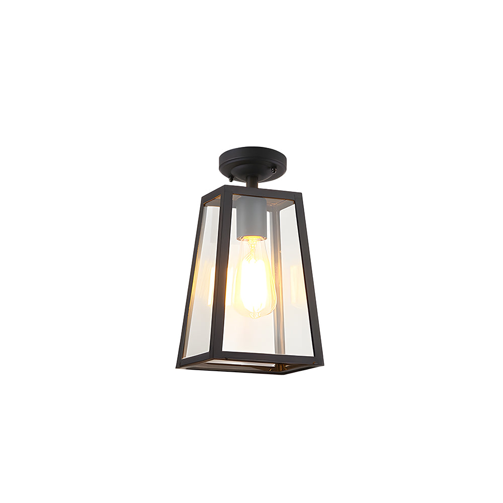 Weatherproof Ceiling Light - IP65 Vintage Black Outdoor Fixture