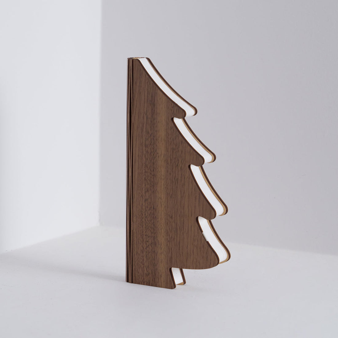 Faltbare Weihnachtsbaum-Tischlampe – LED-Licht aus Holz für das Wohnzimmer