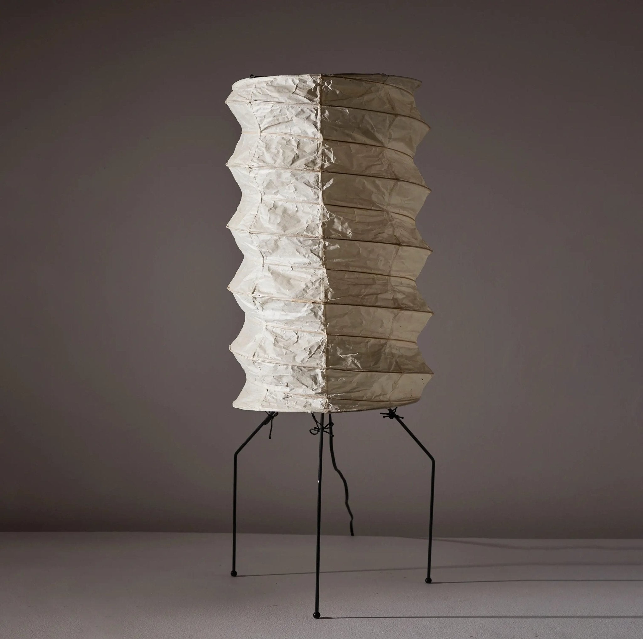Japandi-Style Floor Lamp - Rice paper Pleated Lamp for Bedroom