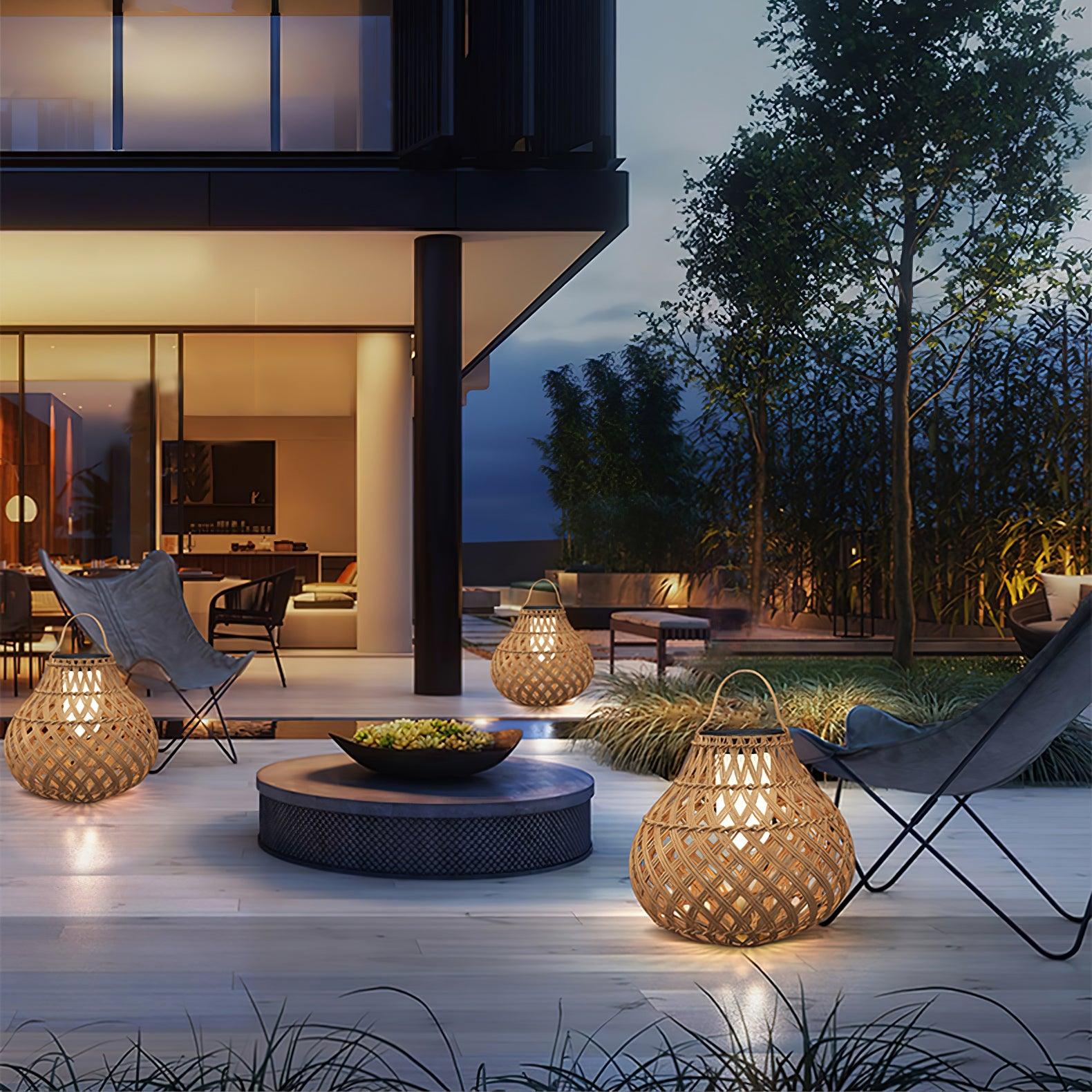 Woven Sphere Lantern Outdoor Lamp - Solar Outdoor Lamp Great
