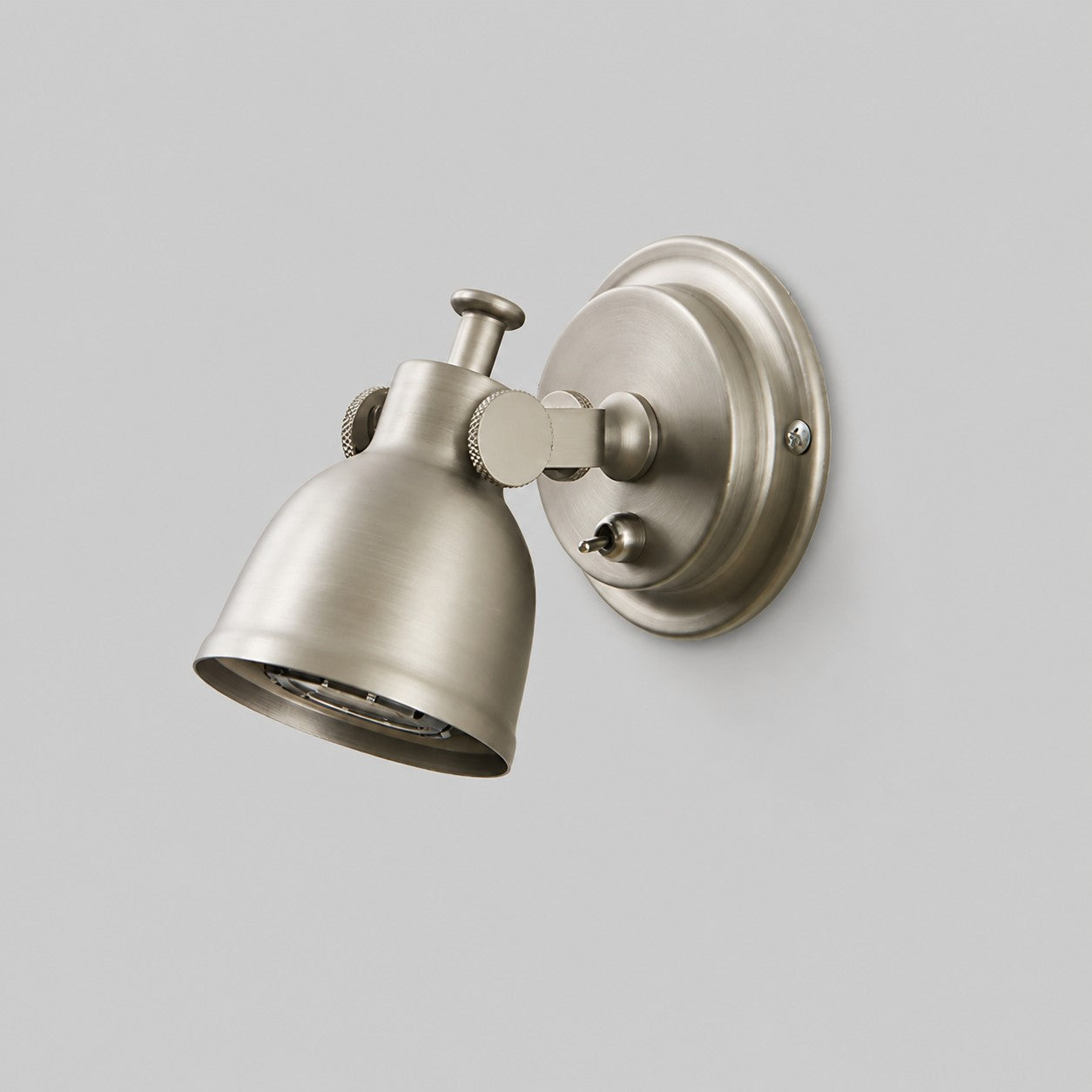 Brushed Nickel Adjustable Reading Wall Light