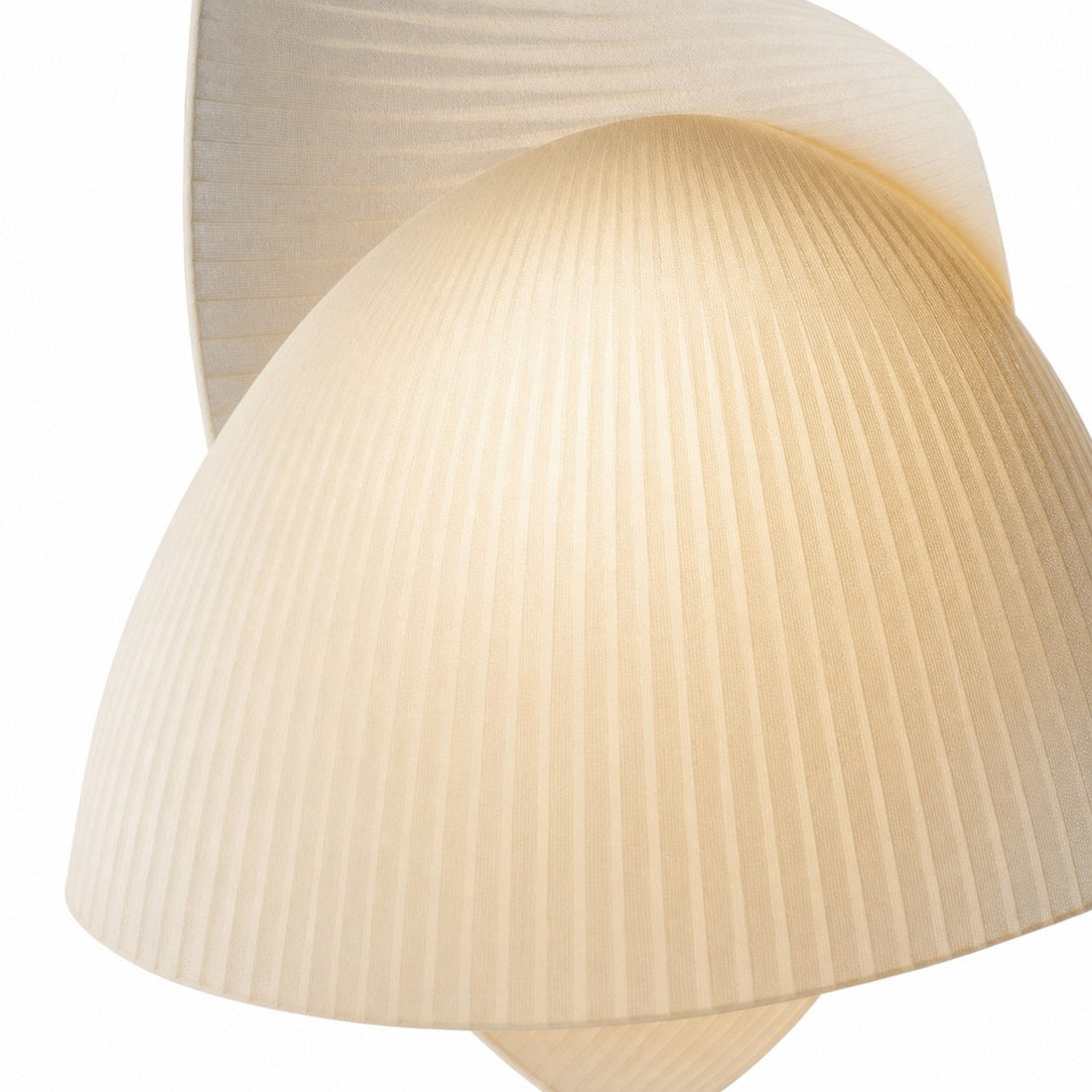 Layered pleated shade close-up